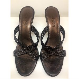 Franco Sarto: Chocolate Brown Sandals/ Mules